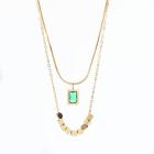 Doppel-Collier Edelstahl vergoldet Zirkonia - 113576000000 - 0 - 140px