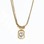 Collier+Herzanhänger Edelstahl vergoldet Zirkonia - 113576400000 - 0 - 140px