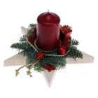 Holzstern 20cm mit roter Kerze - 113644900000 - 0 - 140px