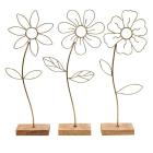 3 Deko-Blüten auf Holz - 113651900000 - 0 - 140px