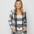 VANESSA STYLE Damen-Cardigan schwarz/weiß 48/50 (4) - 113685400004 - 0 - 140px