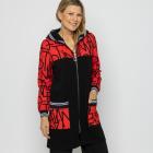 VANESSA STYLE Damen-Kapuzenjacke schwarz/rot 48/50 (4) - 113685800004 - 0 - 140px