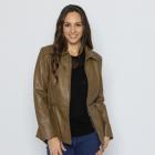 OTTO KERN Damen-Lederkurzmantel schlamm 38 - 113705600001 - 0 - 140px