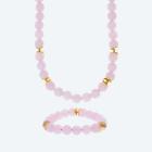 SET: Collier+Armband Rosenquarz Magnetverschluß - 113726700000 - 0 - 140px