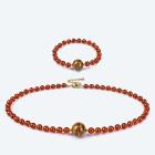 SET: Collier und Armband Achat, Tigerauge - 113745800000 - 0 - 140px