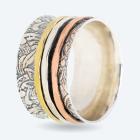 Ring 925 Sterling Silber tricolor 18 - 113771100001 - 0 - 140px