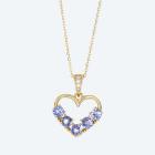 Anhänger + Kette 925 Silber vergoldet  Tansanit - 113803500000 - 0 - 140px