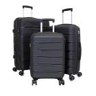 3-teiliges Polypropylen-Kofferset 'Aruba' schwarz - 113823000000 - 0 - 140px