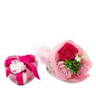 Set Baderosen Strauß pink + Herzbox rot-apricot - 113859500000 - 0 - 140px