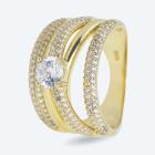 Ring 925 Sterling Silber vergoldet Zirkonia 18 - 113874100001 - 0 - 140px