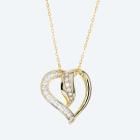 Anhänger mit Kette 925 Silber vergoldet Zirkonia - 113874300000 - 0 - 140px