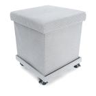 Hocker faltbar mit Untersatz Cord hellgrau - 113885600000 - 0 - 140px