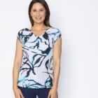 Jeannie Damen-Plissee-Shirt Blumen - 113965500000 - 0 - 140px