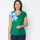 Jeannie Damen-Plissee-Shirt Blume - 113966400000 - 0 - 140px