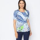 Jeannie Damen-Plissee-Shirt Paisley - 113966600000 - 0 - 140px