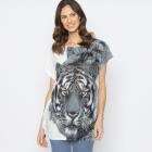 FASHION NEWS Damen-Shirt Tigerkopf weiß M/L - 38-42 - 113979300001 - 0 - 140px