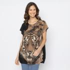FASHION NEWS Damen-Shirt Tigerkopf schwarz M/L - 38-42 - 113979600001 - 0 - 140px