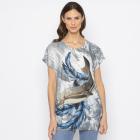 FASHION NEWS Damen-Shirt Blätter grau M/L - 38-42 - 113987800001 - 0 - 140px