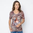 BRILLIANTSHIRTS Damen-Longshirt Tiger Strass 36/38 - 113988000001 - 0 - 140px