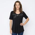 BRILLIANTSHIRTS Damen-Longshirt Strass 36/38 - 113988500001 - 0 - 140px