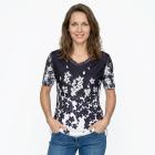 BRILLIANTSHIRTS Damen-Longshirt Blütenranken 36/38 - 113989200001 - 0 - 140px