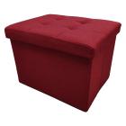 Sitzhocker Leinenoptik faltbar, rot - 114022100000 - 0 - 140px