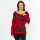 MILANO Design Damen-Pullover rot/schwarz 36/38 - 114095000001 - 0 - 140px