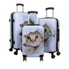 3-tlg. Hartschalenkofferset 'Katze', weiß - 114096400000 - 0 - 140px