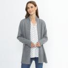100% KASCHMIR Jacke Schalkragen grau melange 50/52 - 114106900005 - 0 - 140px