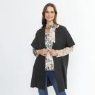 100% KASCHMIR Jacke Poncho-Style anthrazit melange 50/52 - 114107300005 - 0 - 140px