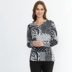 CHRISTIAN MATERNE Damen-Shirt hellgrau/schwarz 36/38 - 114140300001 - 0 - 140px