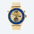 PortaS Herren-Automatikuhr "Jellinek", blau-gold - 114278100000 - 0 - 140px