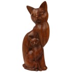 Darimana, Katze mit Kind aus Suarholz, 30 cm - 68475200000 - 0 - 140px