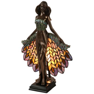 Tischleuchte Dame Tiffanyoptik