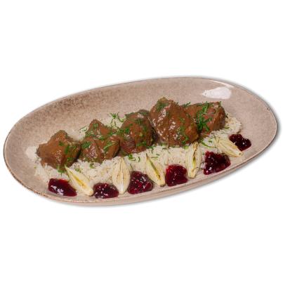 Schweinsbäckchen in Senfsoße