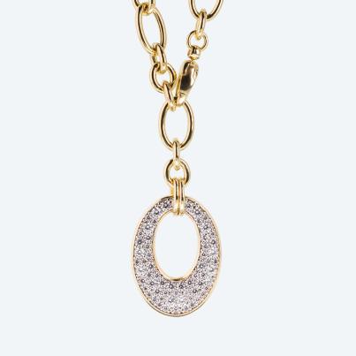 BellaVita Gliederkette verg. mit Zirkonia-Anhänger