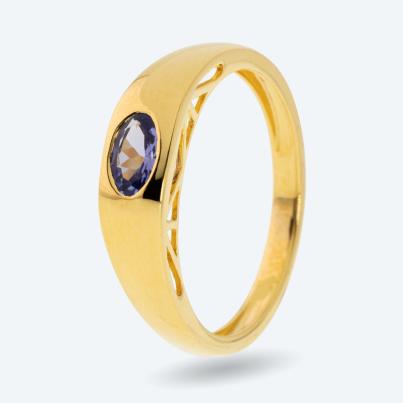 Ring 925 Sterling Silber vergoldet AAATansanit