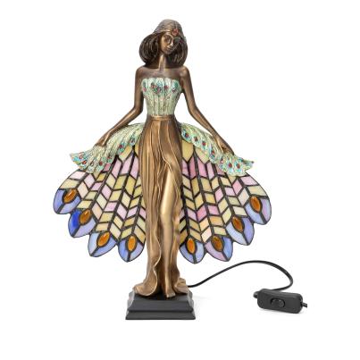 Tischleuchte Dame Tiffanyoptik