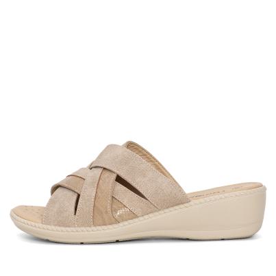 TOPWAY COMFORT Damenpantoletten beige