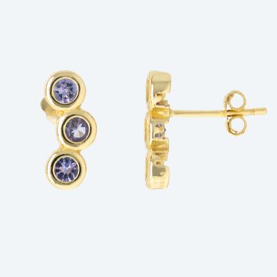 Ohrstecker 925 vergoldet Tansanit