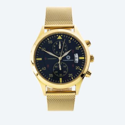 Constantin Durmont Herrenuhr "Mondevoir" gold-blau