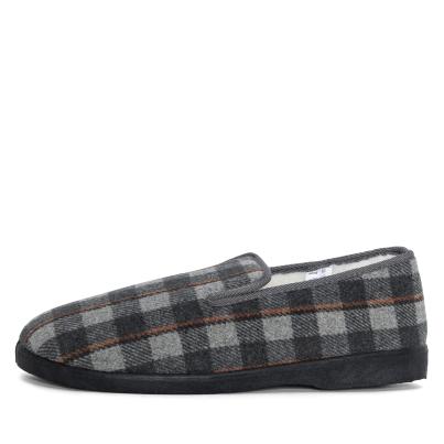 NORWAY ORIGINALS Herrenhausschuhe grau Karo