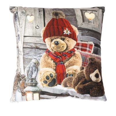 LED Kissen Weihnachtsbärchen 40x40cm