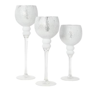 Kelchset 3tlg. Silber Rillen