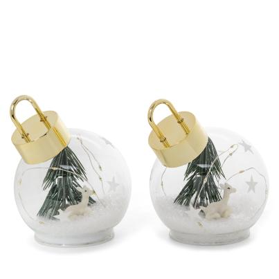 LED Kugelset Reh mit Tanne 2tlg.