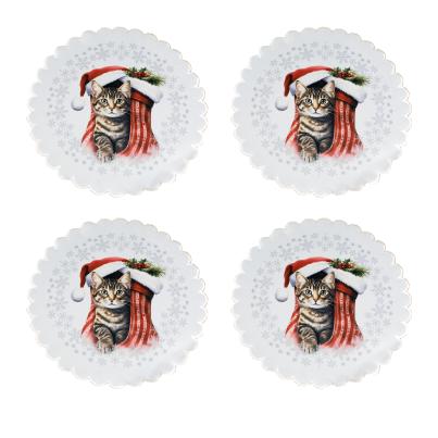 Tischdeckchen Katze 4er Set 39cm