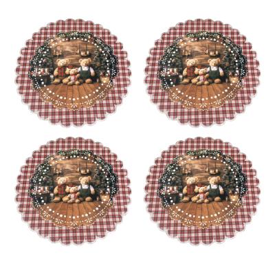 Tischdeckchen Bärchen 4er Set 39cm
