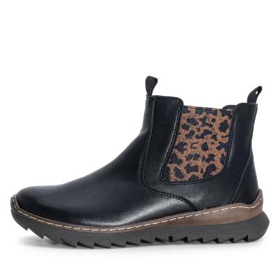 Chiara Gradi Damenstiefelette schwarz mit Leo