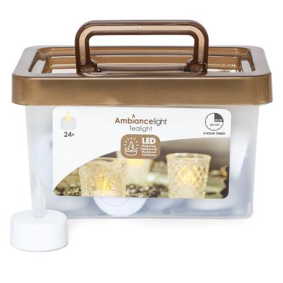 XXL Teelichtbox 24 Stk. mit Timer