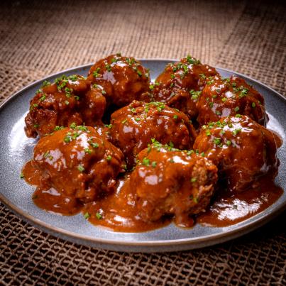 Karpaten Hacksteaks Zwiebelsoße